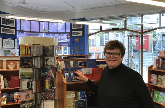 Edda Möller glöð í bragði að vanda